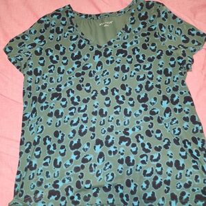 Avia Women's Green Leopard Print Top